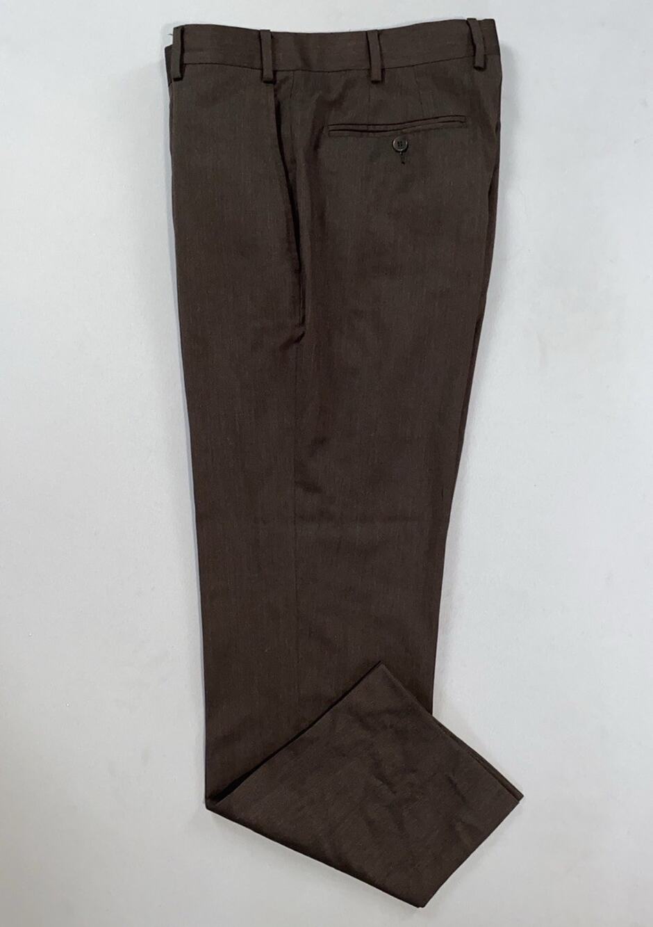 Zanella Italy Todd Flat Front Wool Dress Pants, Slacks. Chocolate Brown, 31X28.5